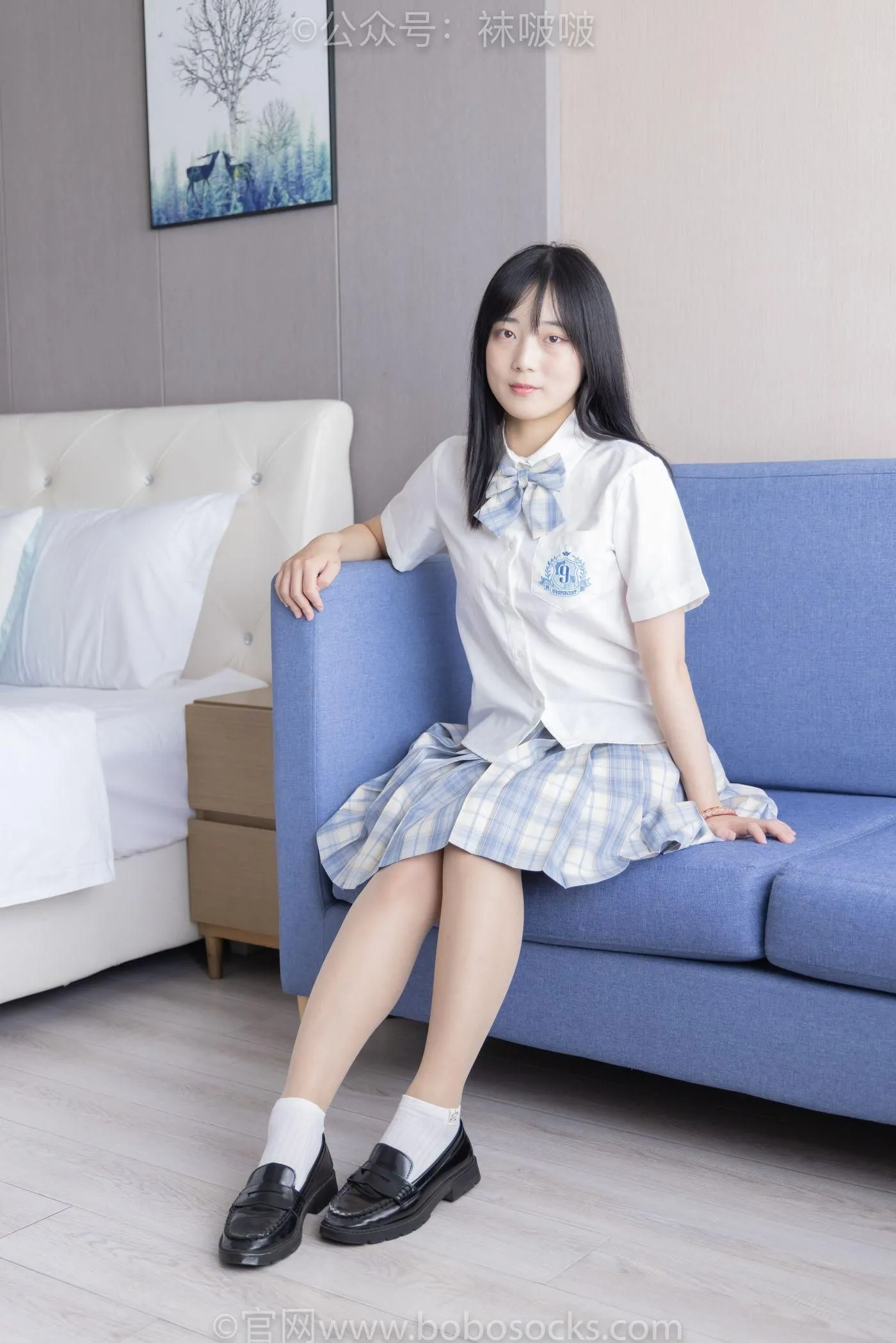 [BoBoSocks袜啵啵]NO.068 菠萝-JK制服、皮鞋、短白棉袜、肉丝 [138P]插图7
